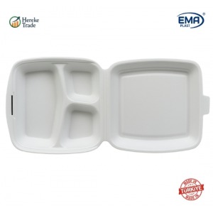 3 Comp. Food Box W1ith Lid 