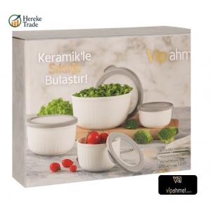 VACUUM STORAGE CONTAINER, WHITE 4-PACK 3 L + 2 L + 1 L + 0.5 L