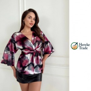 Steps Abstract Twist Blouse