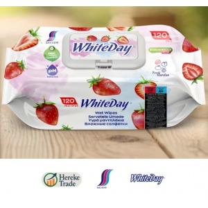 Whiteday Wet Wipes Strawberry