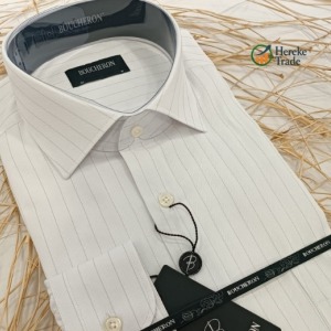 Boucheron Men's Cream Striped Shirt