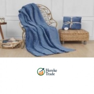 Textured Blue Cozy Blanket