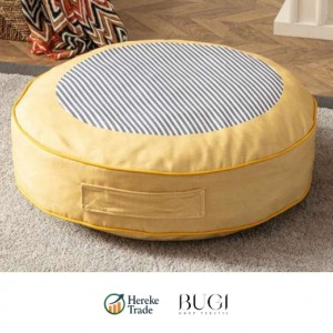 Round Mirrored Floor Cushion