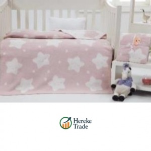 Star Pattern Kids Blanket (Pink / Blue / Grey / Bright Pink Variants)