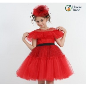 Girls' Red Evening Dress
