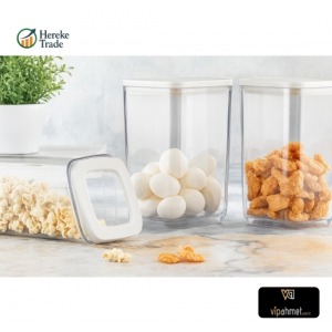 SQUARE STORAGE CONTAINER, 3x1200 ML 