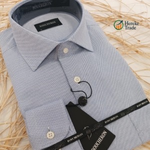 Boucheron Men's Light Blue Patterned Shirt