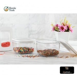 SQUARE STORAGE CONTAINER, 3x350 ML