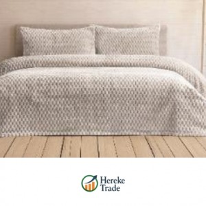 Textured Elegance Blanket & Pillow Set (Cream / Plum / Dark Cream Variants)