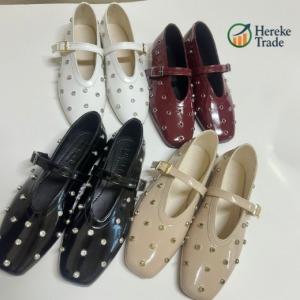 Studded Mary Jane Flats
