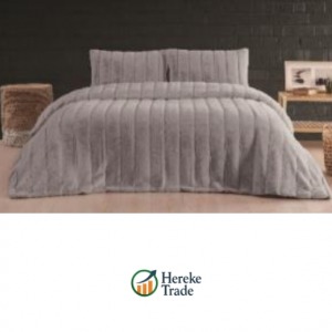 Striped Modern Blanket & Pillow Set (Grey / Cream / Pink / Dusty Pink Variants)