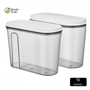 LUXURY FOOD STORAGE CONTAINER, TRANSPARENT SMOKED 2*3.2 L