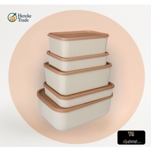 RECTANGULAR STORAGE CONTAINER 5-PIECE SET