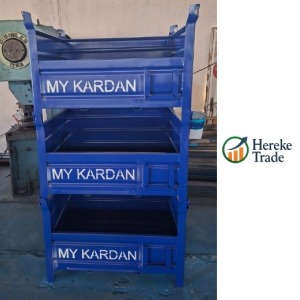 Industrial Stackable Blue Transport Crates
