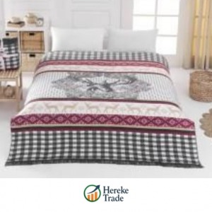 Nordic Checked Deer Blanket