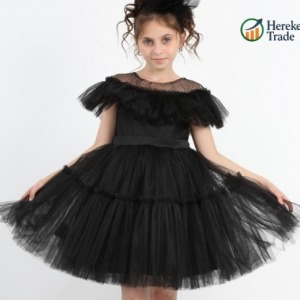 Girls' Black Tulle Dress