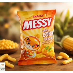MESSY SNACKS Sweet Corn Flavored Corn Snacks 25gr