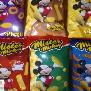 MICKEY CHEESE-FLAVORED CORN CHIPS SNACK 35G