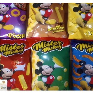 MICKEY CHIPS PISTACHIO-FLAVORED CORN SNACK 35GR